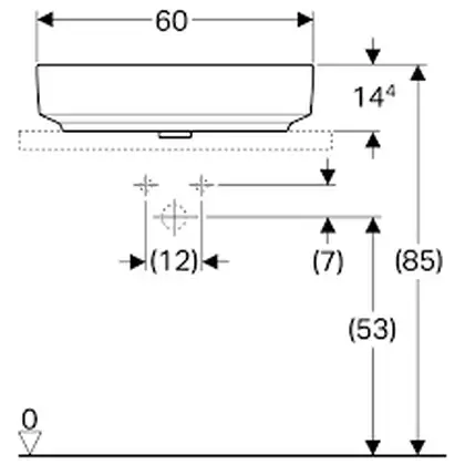 Geberit VariForm Умывальник накладной, овальный, 60x45 см (500.772.01.2)