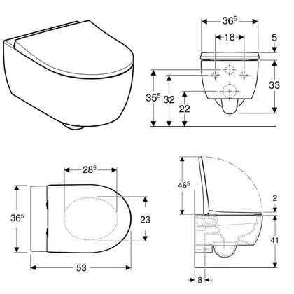 Унитаз подвесной Rimfree (безободковий) Geberit Icon, с сиденьем Soft Close (500.784.01.1) Унитаз подвесной Rimfree (безободковий) Geberit Icon, с сиденьем Soft Close (500.784.01.1)