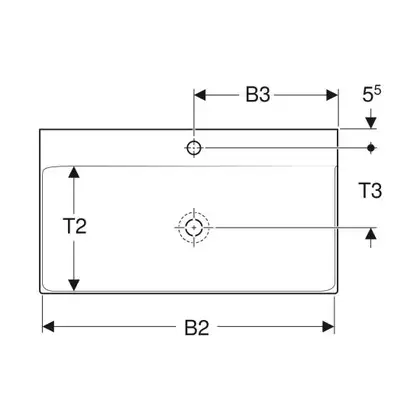 Раковина Geberit One 60 х 48 см 505.021.01.1