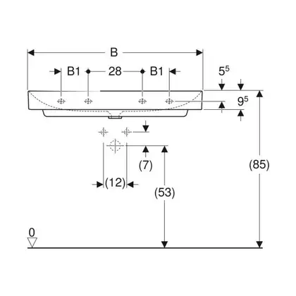 Раковина Geberit One 60 х 48 см 505.021.01.1