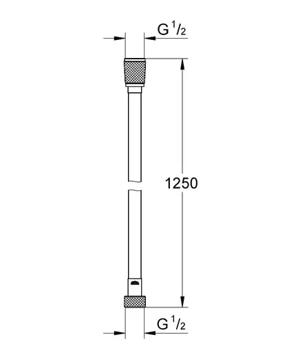 Душовий шланг Grohe Silverflex 1250 мм, чорний матовий (28362KF1) Душовий шланг Grohe Silverflex 1250 мм, чорний матовий (28362KF1)