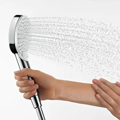 Лейка для душа Hansgrohe Crometta Vario EcoSmart 9 л/мин (цвет - хром/белый), 2 типа струи (26332400) Лейка для душа Hansgrohe Crometta Vario EcoSmart 9 л/мин (цвет - хром/белый), 2 типа струи (26332400)