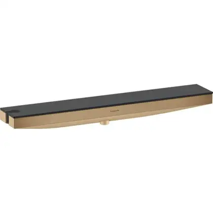 Настенный держатель Porter 500 с полкой левый Hansgrohe Porter E (цвет - шлифованная бронза) 26843140