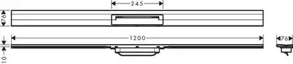 Внешняя часть трапа для душа, укорачиваемого 120 см Hansgrohe RainDrain Flex (чёрный матовый) 56054670 Внешняя часть трапа для душа, укорачиваемого 120 см Hansgrohe RainDrain Flex (чёрный матовый) 56054670