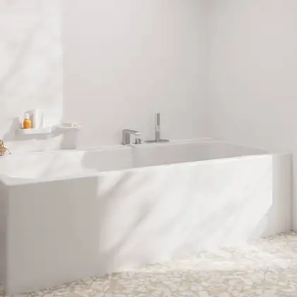 Змішувач на борт ванни Hansgrohe Tecturis E (колір - хром), з душовим гарнітуром 73443000