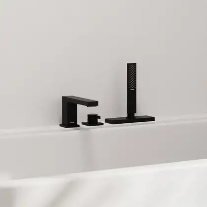 Змішувач на борт ванни Hansgrohe Tecturis E (колір - чорний матовий), з душовим гарнітуром 73443670