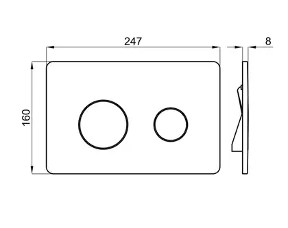 Кнопка змиву Noken Rondo Smart-line подвійна, біла (100104506) Кнопка змиву Noken Rondo Smart-line подвійна, біла (100104506)