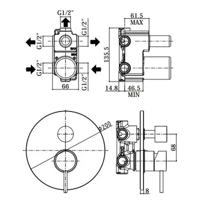 Paffoni Light Смеситель для душа, черный матовый (LIG019NO) Paffoni Light Смеситель для душа, черный матовый (LIG019NO)