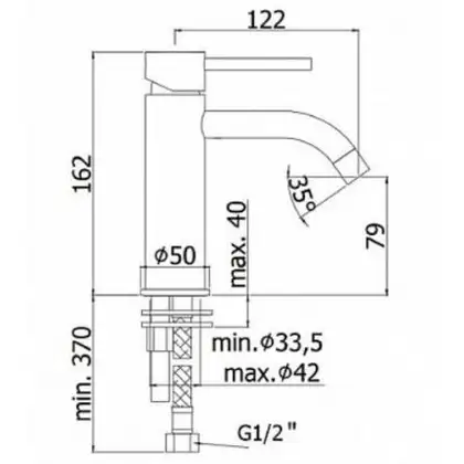 Paffoni Light Змішувач для раковини, хром (LIG071CR)