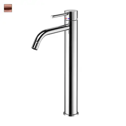 Змішувач для умивальника з високим виливом Paffoni Light, без донного клапана, Brushed Copper (LIG081RMSP) Змішувач для умивальника з високим виливом Paffoni Light, без донного клапана, Brushed Copper (LIG081RMSP)