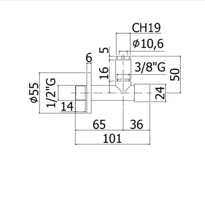 Вентиль угловой Paffoni Light (цвет - чёрный матовый) (ZACC204NO) Вентиль угловой Paffoni Light (цвет - чёрный матовый) (ZACC204NO)