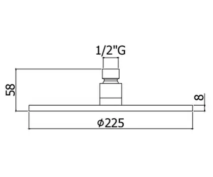 Верхний душ Ø 225 мм Paffoni Light (цвет - белый матовый) (ZSOF074BO)