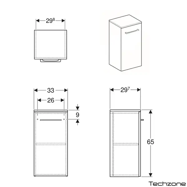 Шкафчик Geberit Selnova Square 33 х 29,7 х h65 см, белый глянцевый (501.272.00.1) Шкафчик Geberit Selnova Square 33 х 29,7 х h65 см, белый глянцевый (501.272.00.1)