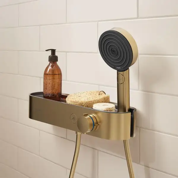 Термостат для душа Hansgrohe Pulsify ShowerTablet Select (цвет - шлифованная бронза) 24360140 Термостат для душа Hansgrohe Pulsify ShowerTablet Select (цвет - шлифованная бронза) 24360140