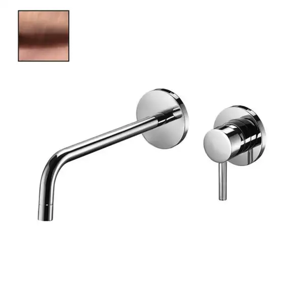 Змішувач для умивальника настінний Paffoni Light, вилив 12,3 см, Brushed Copper (LIG104RMSP70)