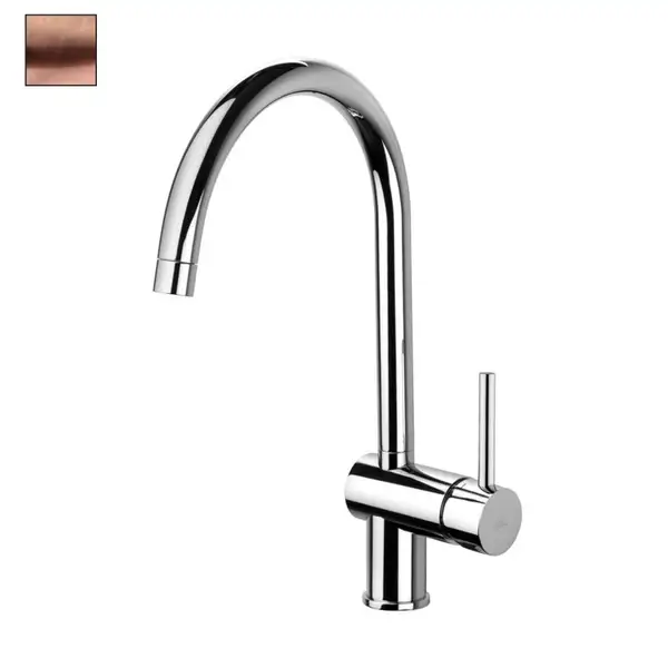 Змішувач для кухні Paffoni Light, з поворотним виливом, Brushed Copper (LIG280RMSP) Змішувач для кухні Paffoni Light, з поворотним виливом, Brushed Copper (LIG280RMSP)