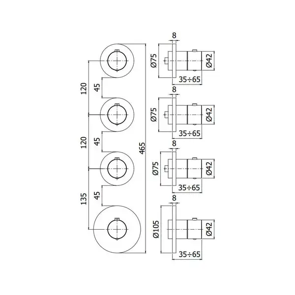 Paffoni Modular Box Термостат для душа/ванны, медовое золото (MDE019HG) Paffoni Modular Box Термостат для душа/ванны, медовое золото (MDE019HG)