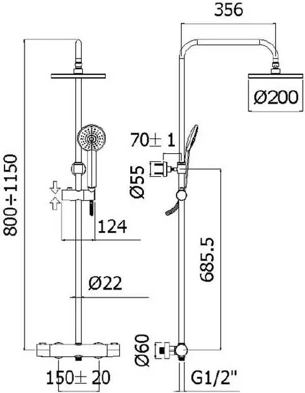 Paffoni BIRILLO COLD Душевая система, хром (ZCOL643CR) Paffoni BIRILLO COLD Душевая система, хром (ZCOL643CR)