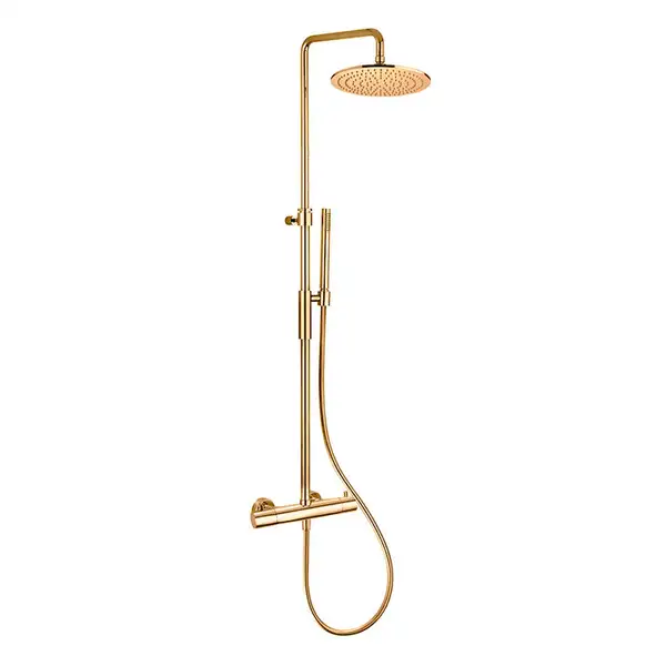 Paffoni BIRILLO Душевая система, Gold Spazzolato (ZCOL646KLIQHGSP)