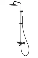 Душевой гарнитур Corsan LUGO BLACK MATT с изливом (CMN01MBLW)