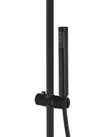 Душевой гарнитур Corsan LUGO BLACK MATT с термостатом и изливом (CMN01TBLW)