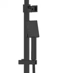 Душевой гарнитур Corsan ANGO BLACK MATT с изливом (CMN02MBLW)
