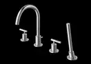 Смеситель для ванны KOHLMAN ROXIN CHROME на борт ванны (QB240R)