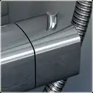 Душевой гарнитур KOHLMAN FOXAL CHROME с термостатом (QW273F)