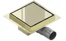 Трап для душа MEXEN FLAT GOLD 15*15 квадратный (MEX-1510015)