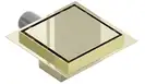 Трап для душа MEXEN FLAT GOLD 15*15 квадратный (MEX-1510015)