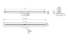 Трап для душа MEXEN FLAT 360° SUPER SLIM GOLD золотой 130 см (MEX-1551130)
