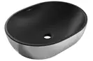 Умывальник (раковина) MEXEN VIKI 48 BLACK BRUSH SILVER накладной (MEX-21054873)