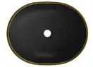 Умывальник (раковина) MEXEN VIKI BLACK GOLD EDGE накладной (MEX-21054875)
