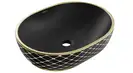 Умывальник (раковина) MEXEN VIKI BLACK DIAMOND GOLD накладной (MEX-21054879)