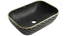 Умывальник (раковина) MEXEN RITA BLACK DIAMOND GOLD накладной (MEX-21084579)