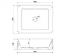 Умывальник (раковина) MEXEN CATIA WHITE DIAMOND GOLD накладной (MEX-21314809)