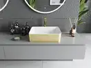 Умывальник (раковина) MEXEN CATIA WHITE GOLD BRUSHED накладной (MEX-21314817)