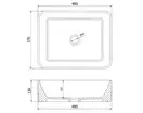 Умывальник (раковина) MEXEN CATIA WHITE GOLD BRUSHED накладной (MEX-21314817)