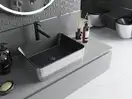 Умывальник (раковина) MEXEN CATIA BLACK SILVER накладной с узором (MEX-21314872)
