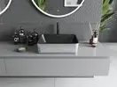 Умывальник (раковина) MEXEN CATIA BLACK SILVER накладной с узором (MEX-21314872)