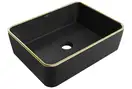 Умывальник (раковина) MEXEN CATIA BLACK GOLD EDGE накладной (MEX-21314875)