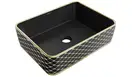 Умывальник (раковина) MEXEN CATIA BLACK DIAMOND GOLD накладной (MEX-21314879)