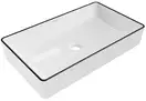Умывальник (раковина) MEXEN NADIA 60 WHITE BLACK EDGE накладной белый (MEX-21616007)