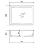 Умывальник (раковина) MEXEN GOYA 40 GREY MAT накладной светло-серый (MEX-22184061)