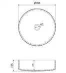 Умывальник (раковина) MEXEN AURA 39 накладной (MEX-24013900)