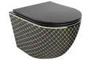 Подвесной унитаз MEXEN LENA BLACK DIAMOND GOLD (MEX-30224079)