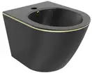 Подвесное биде MEXEN LENA BLACK MATT GOLD EDGE (MEX-35224875)