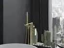 Смеситель для ванны MEXEN LEDA GOLD золотий напольный (MEX-75633-50)