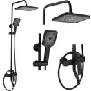 Душевой гарнитур REA HASS BLACK черный с изливом (REA-B9968)