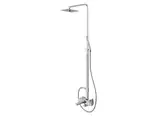 Душевой гарнитур KOHLMAN SAXO CHROME с изливом (QW277S)